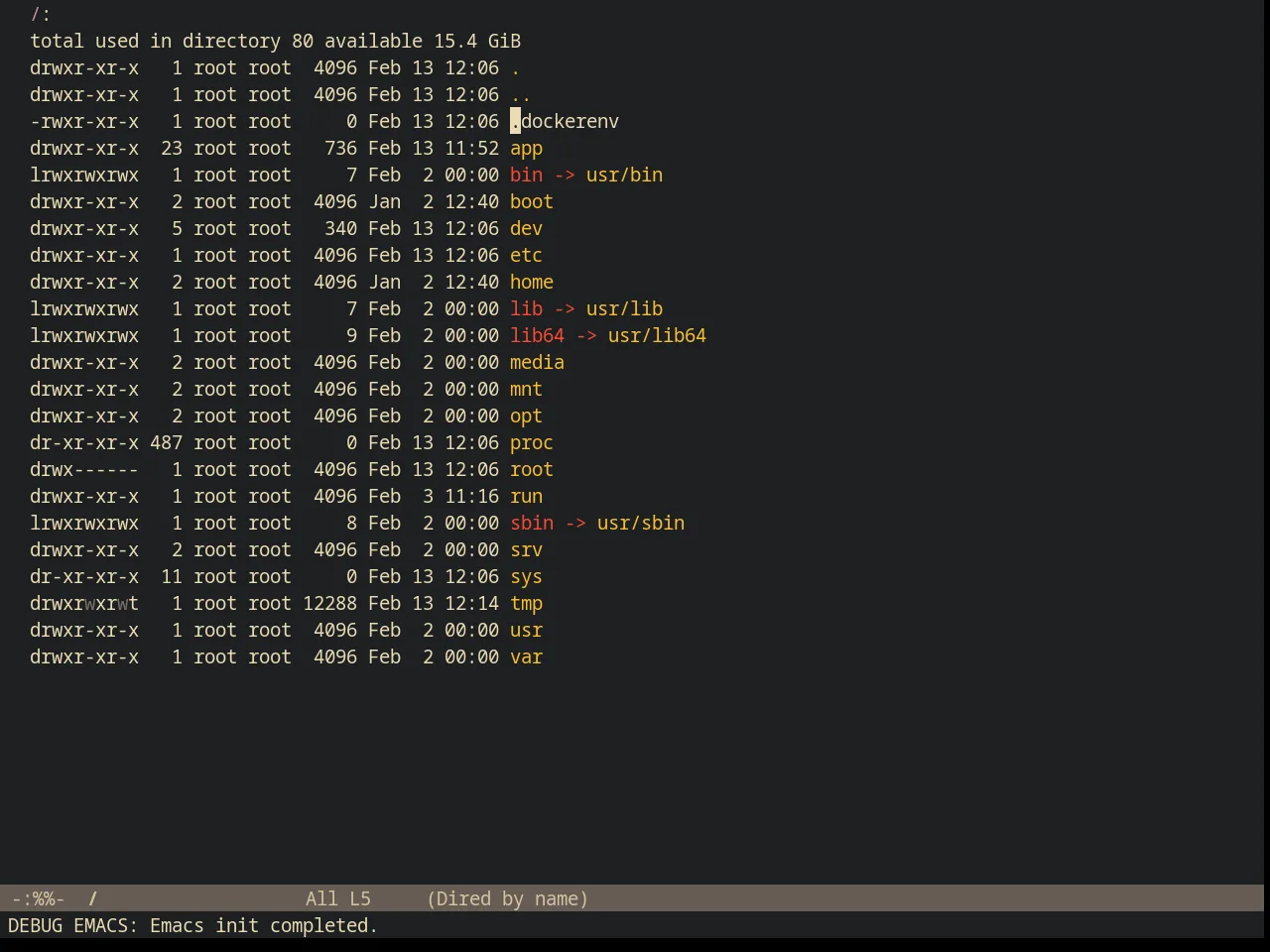 Gruvbox Dark Hard Theme in dired