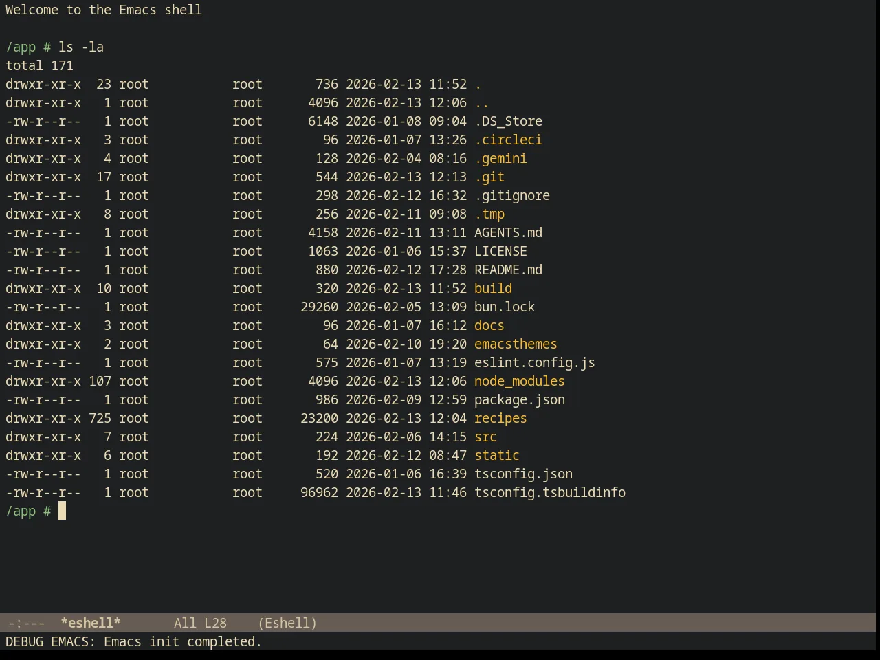 Gruvbox Dark Hard Theme in eshell