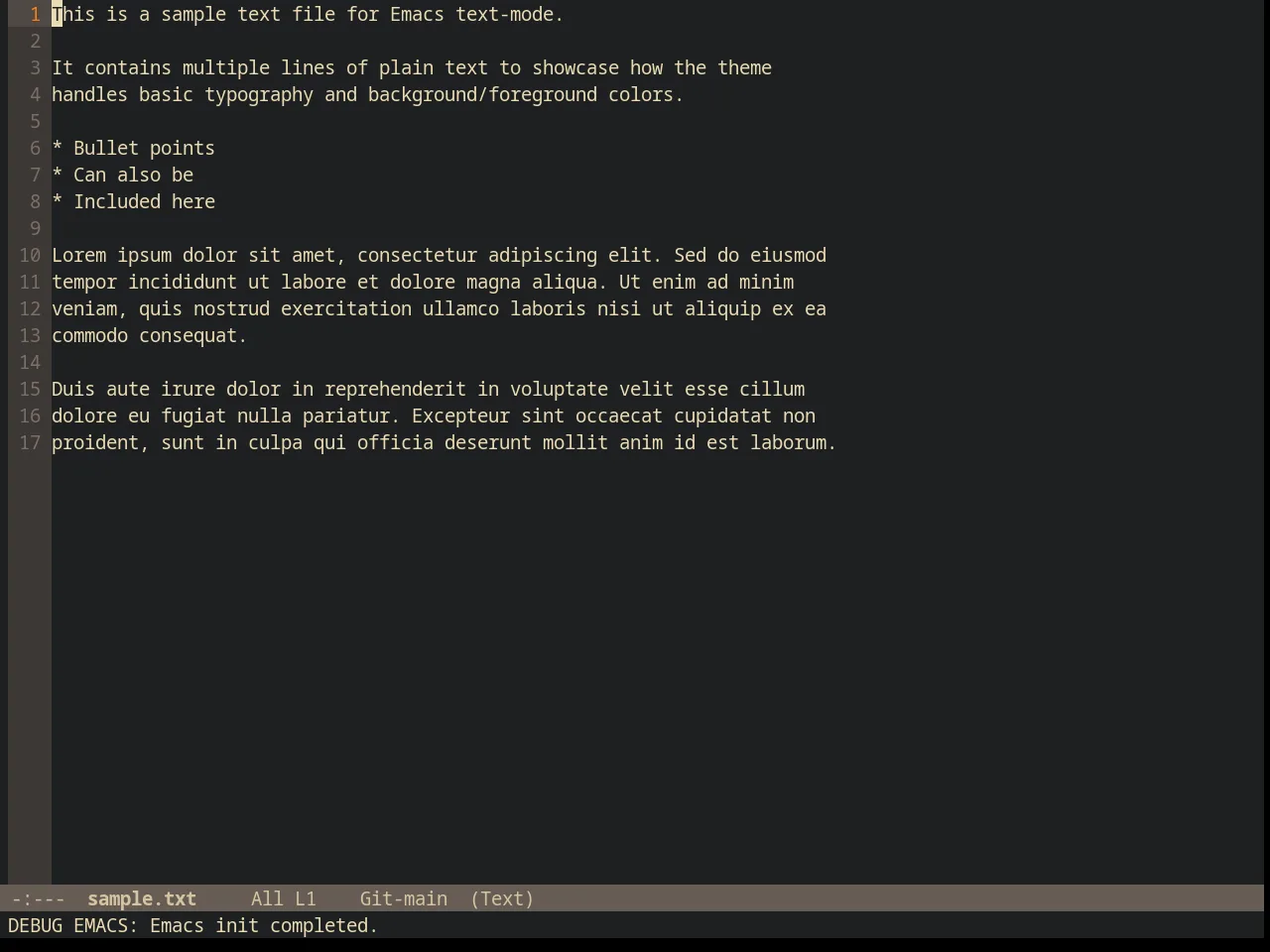 Gruvbox Dark Hard Theme in text-mode