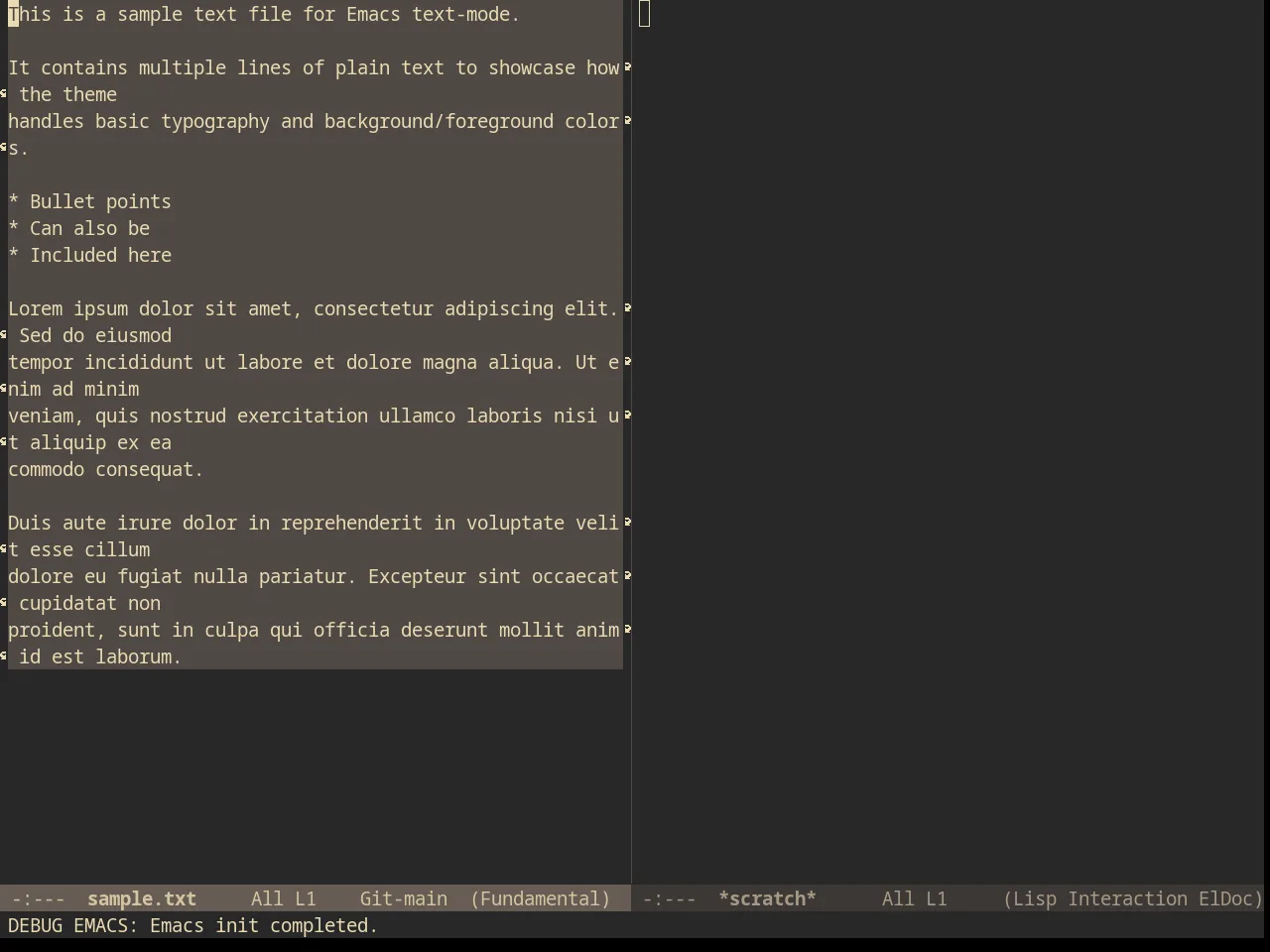 Gruvbox Dark Medium Theme in fundamental-mode