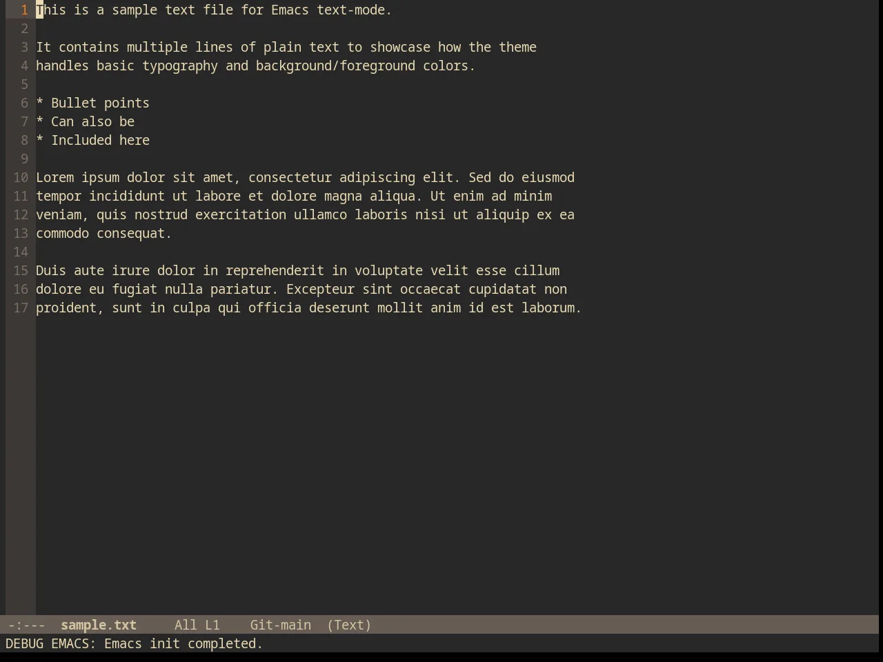 Gruvbox Dark Medium Theme in text-mode