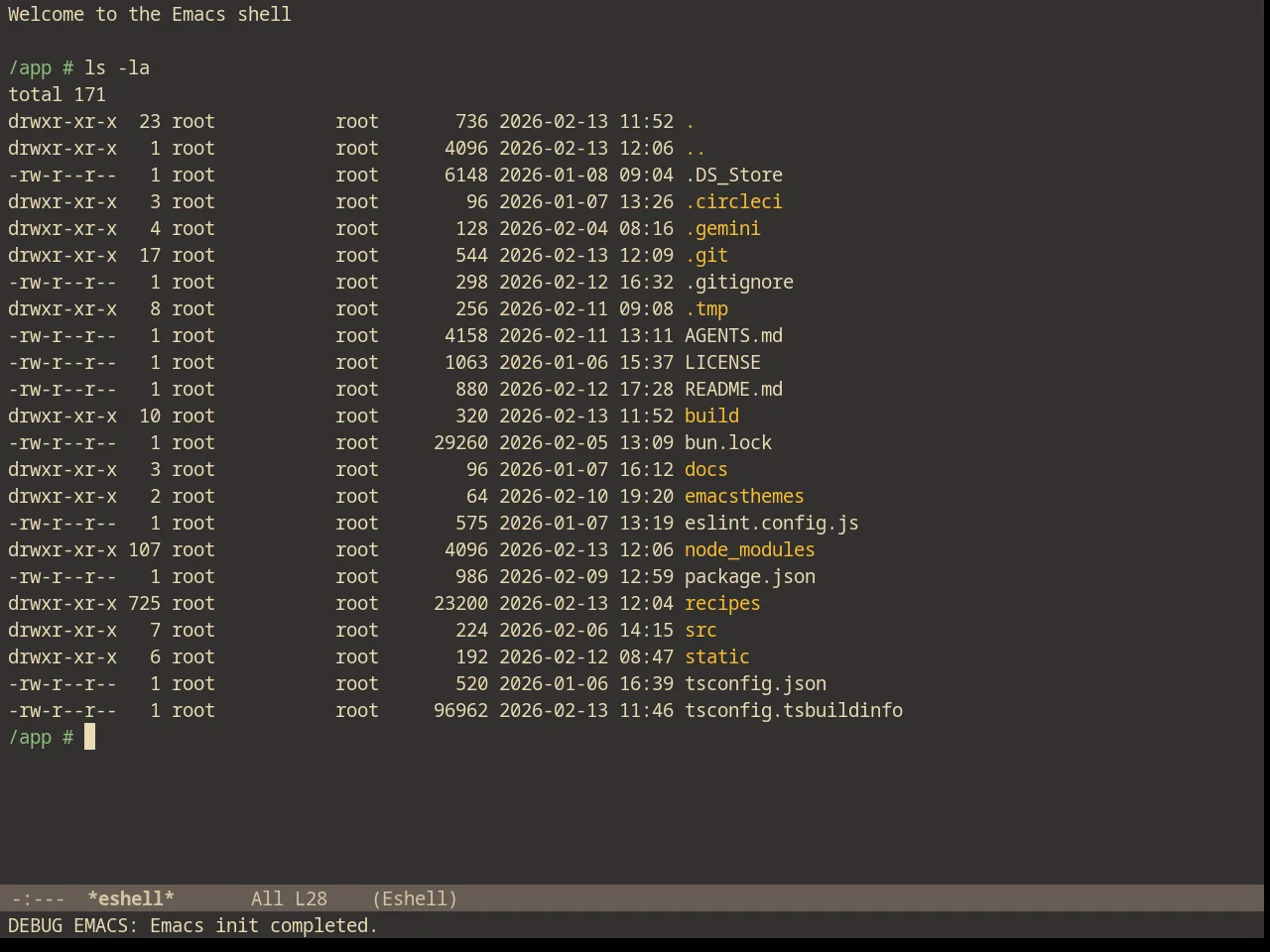 Gruvbox Dark Soft Theme in eshell