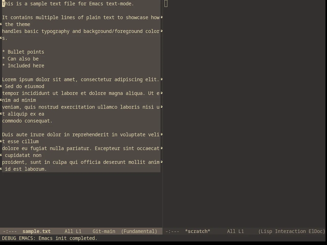 Gruvbox Dark Soft Theme in fundamental-mode
