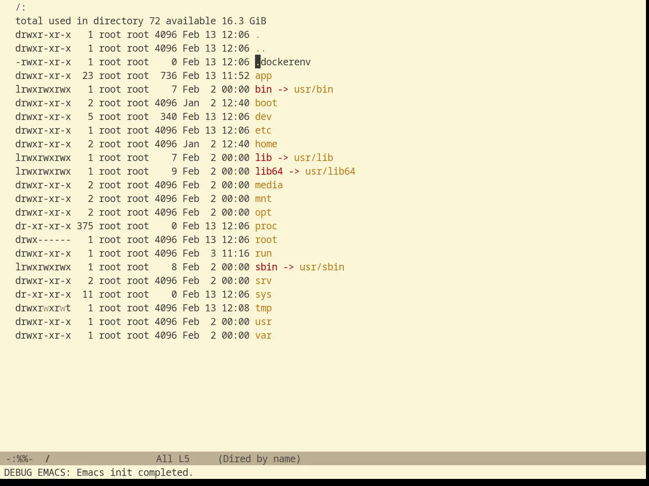 Gruvbox Light Hard Theme in dired