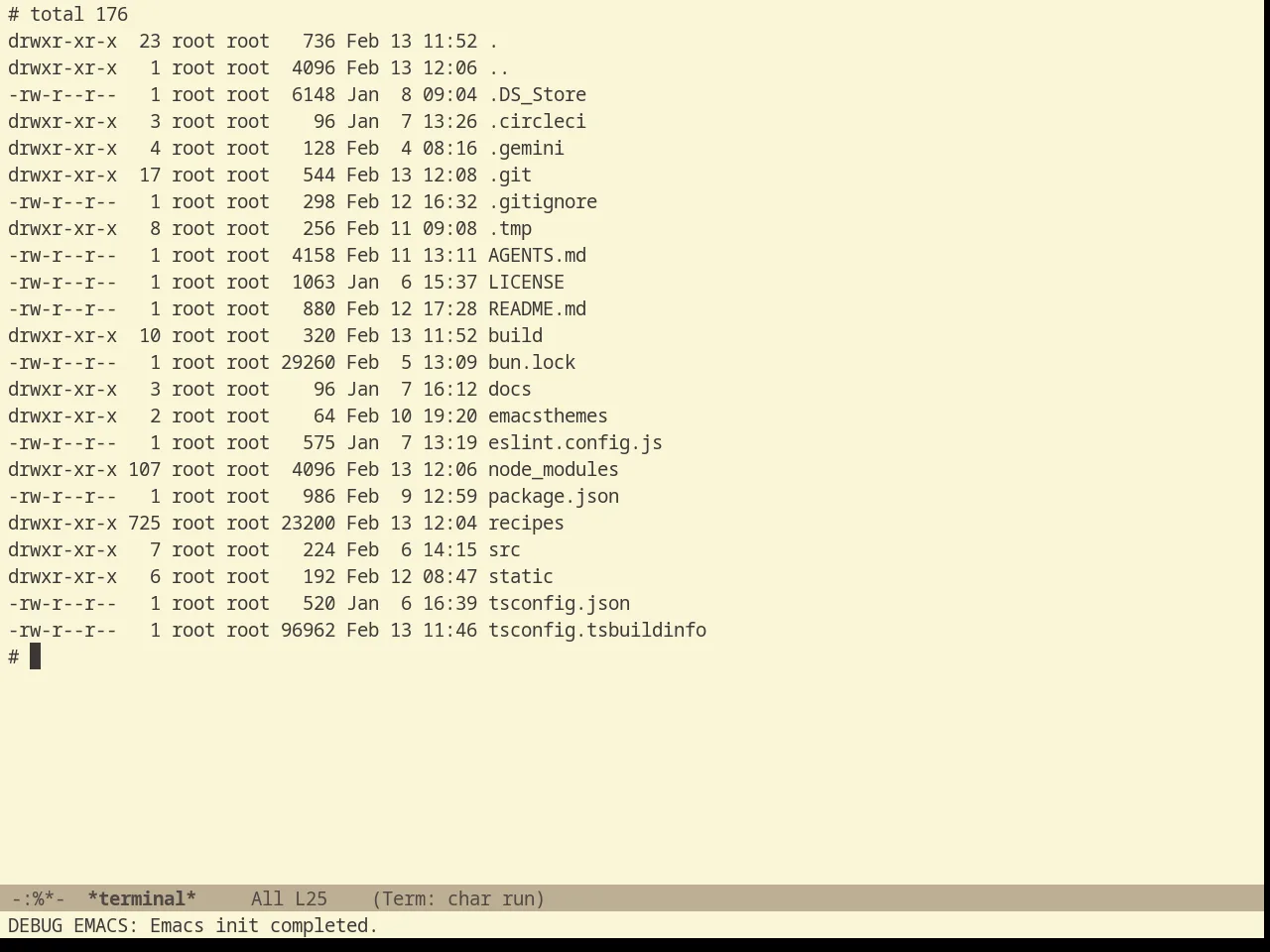 Gruvbox Light Hard Theme in term
