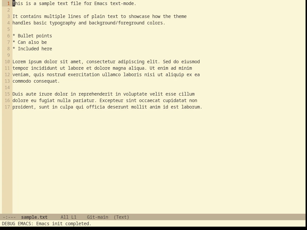 Gruvbox Light Hard Theme in text-mode
