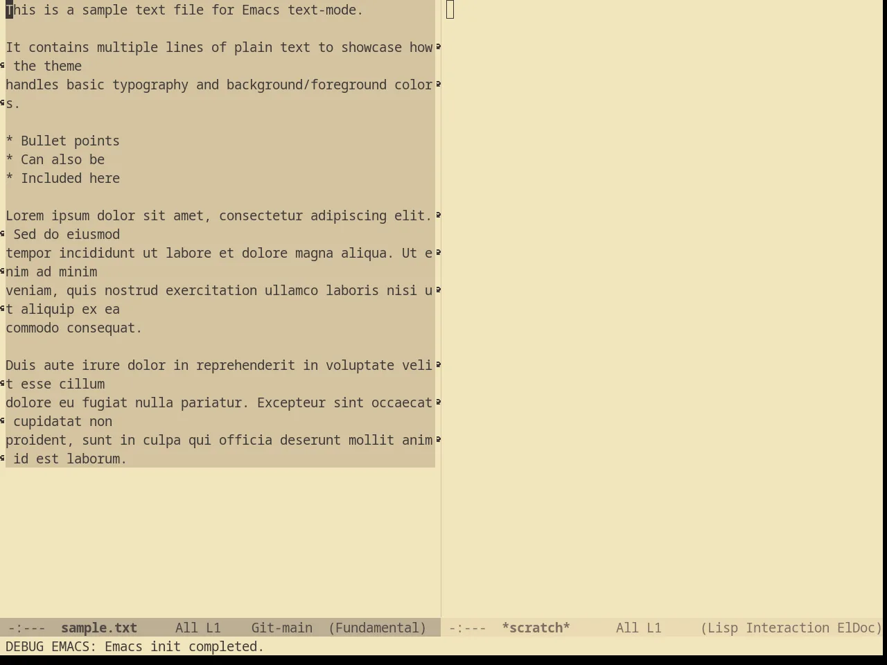 Gruvbox Light Soft Theme in fundamental-mode