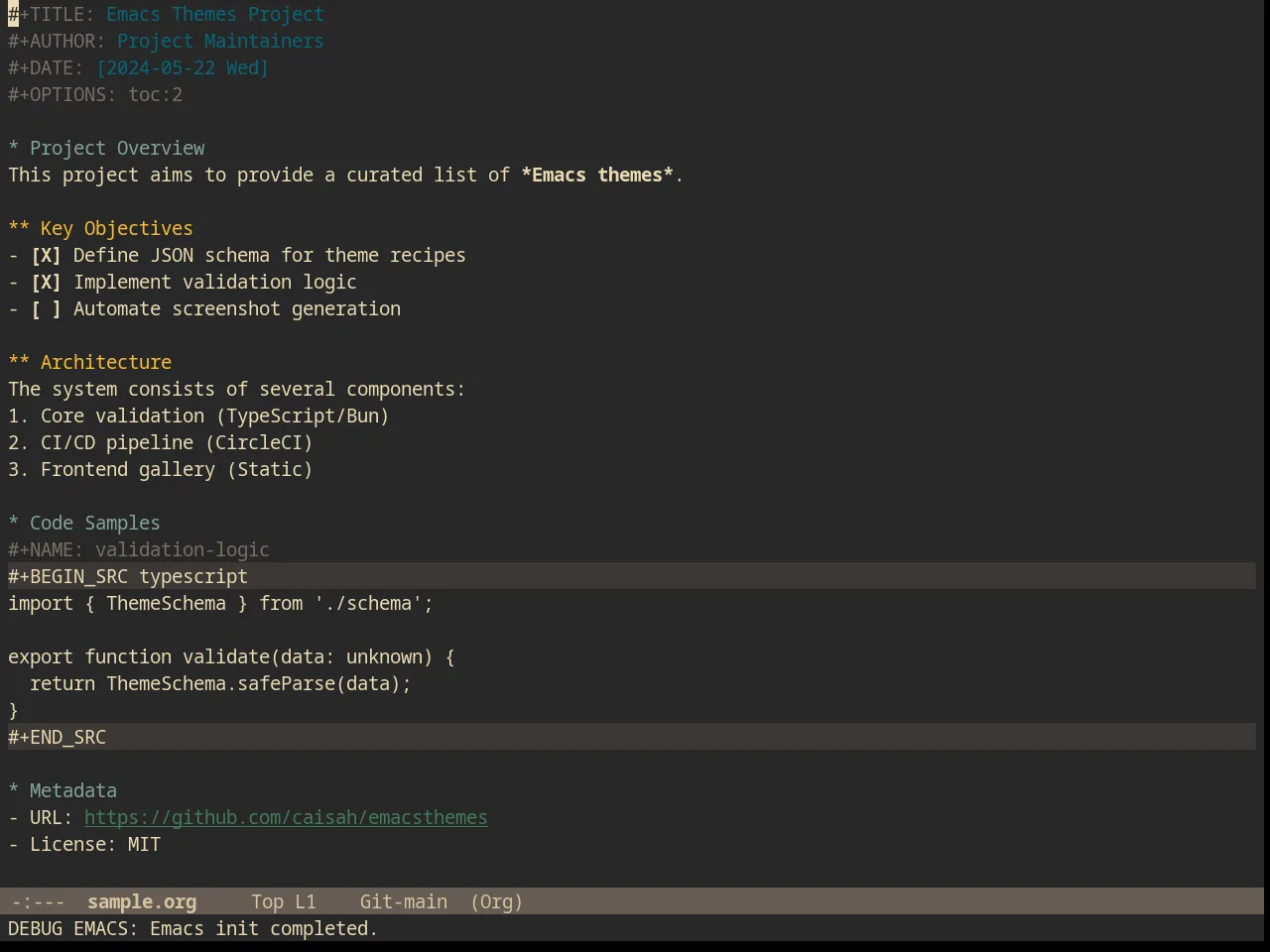 Gruvbox Theme in org-mode