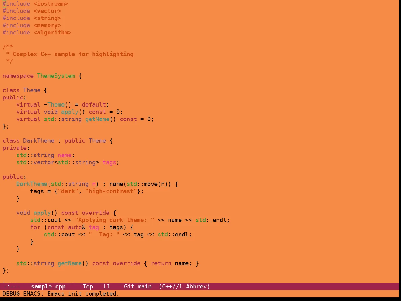 Guava Themes Acer Theme in c++-mode