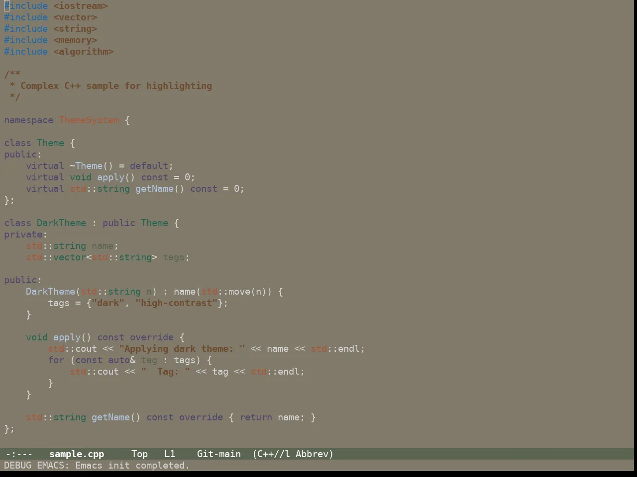 Guava Themes Ceiba Theme in c++-mode