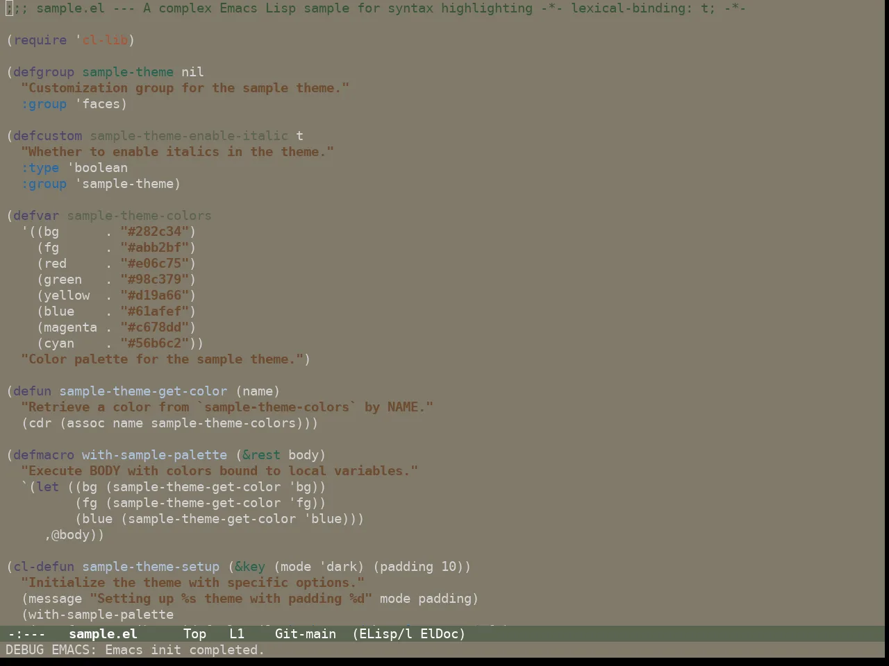 Guava Themes Ceiba Theme in emacs-lisp-mode