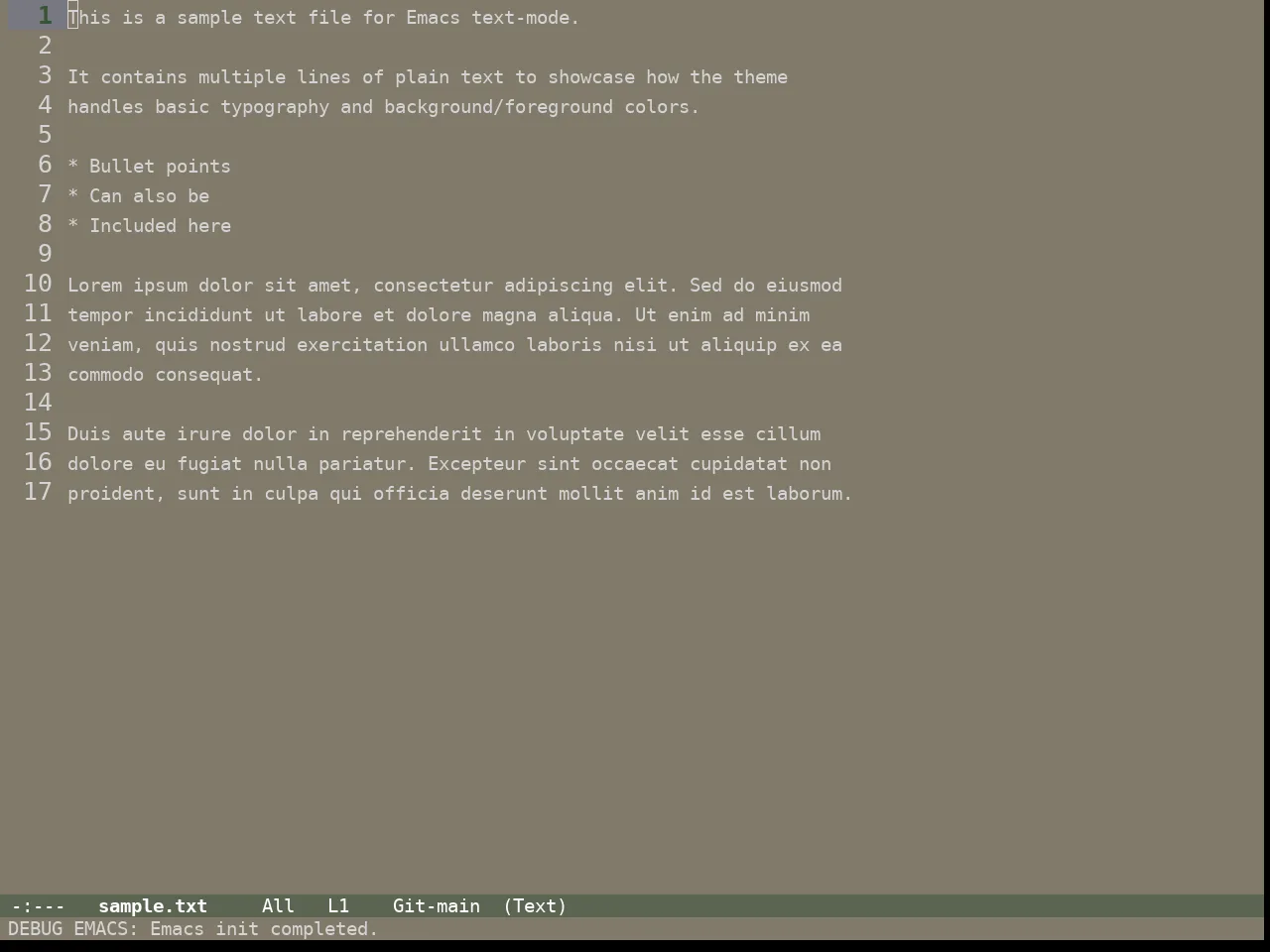 Guava Themes Ceiba Theme in text-mode