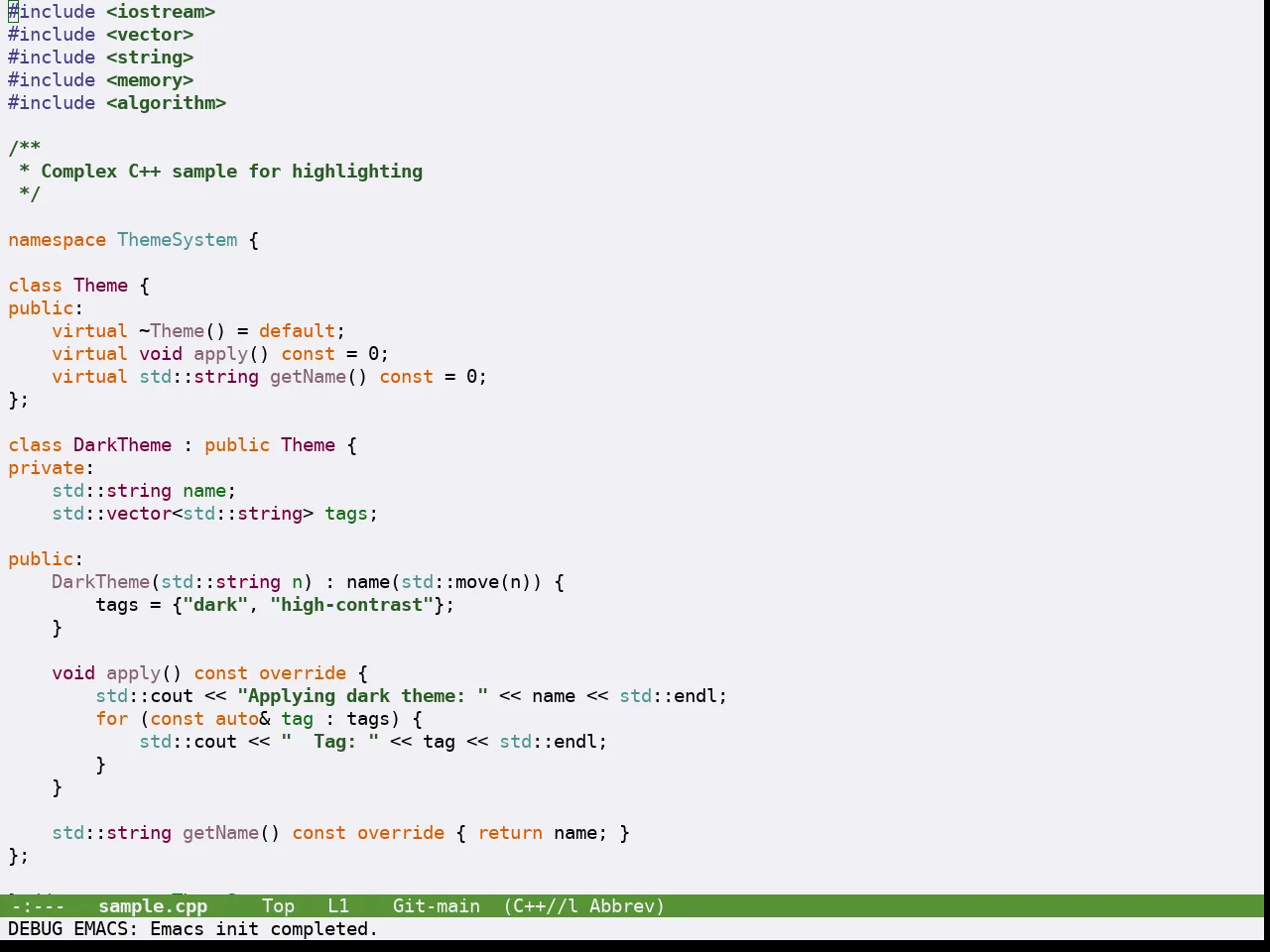 Guava Themes Citrus Theme in c++-mode