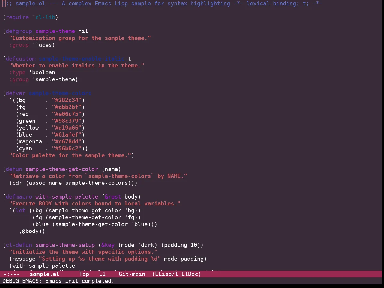 Guava Themes Cordyline Theme in emacs-lisp-mode