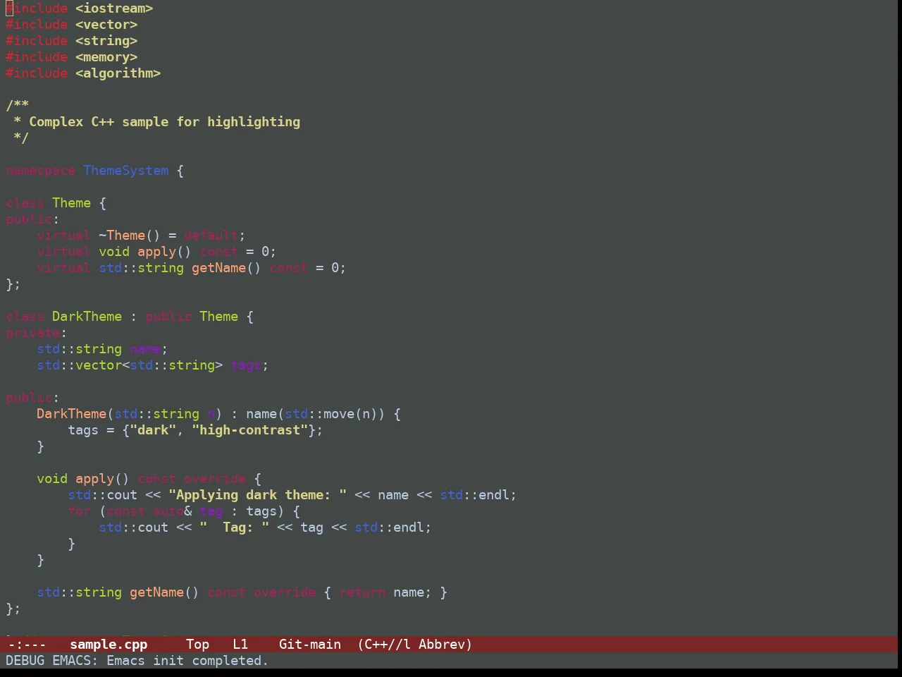 Guava Themes Dracaena Theme in c++-mode