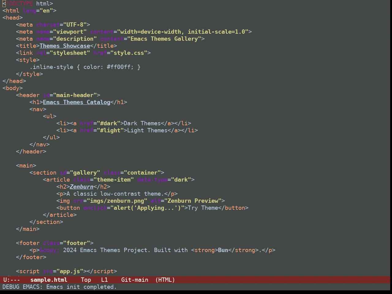 Guava Themes Dracaena Theme in html-mode