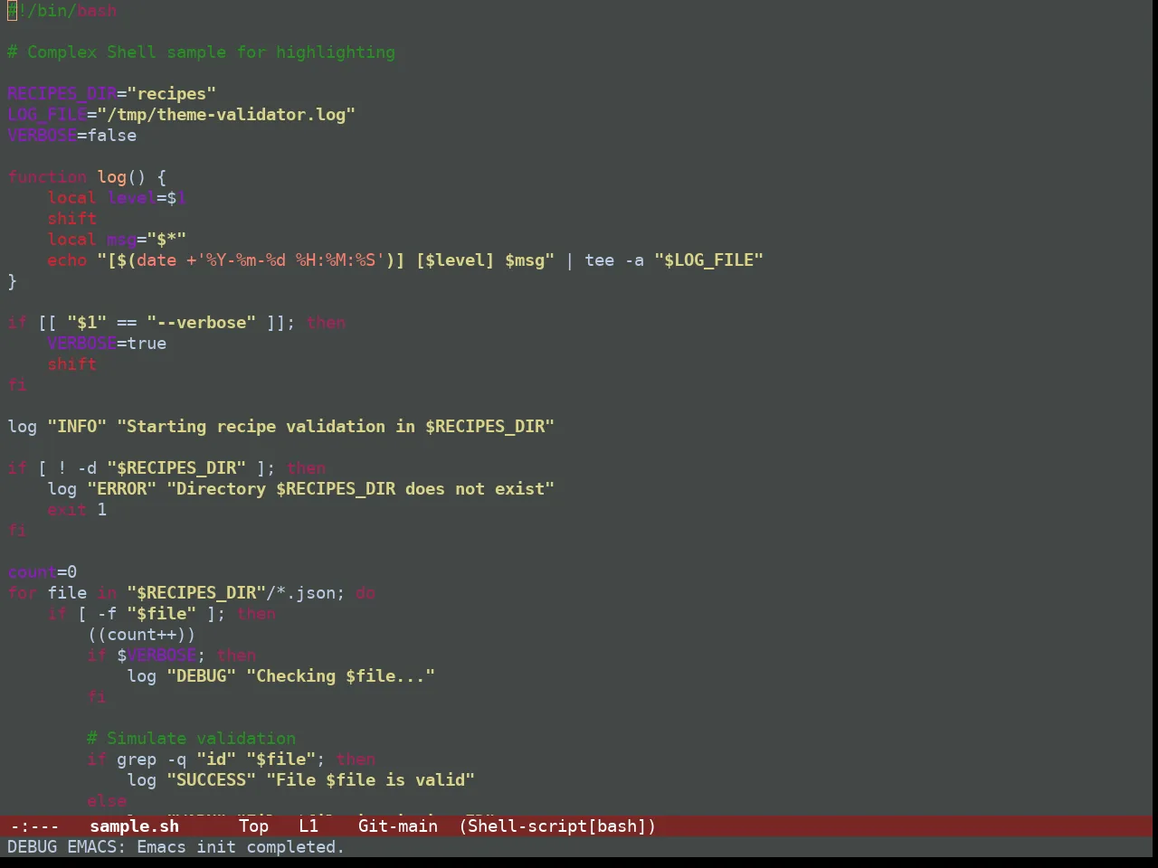 Guava Themes Dracaena Theme in sh-mode