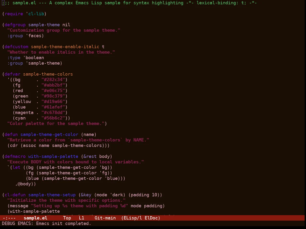 Guava Themes Prunus Theme in emacs-lisp-mode
