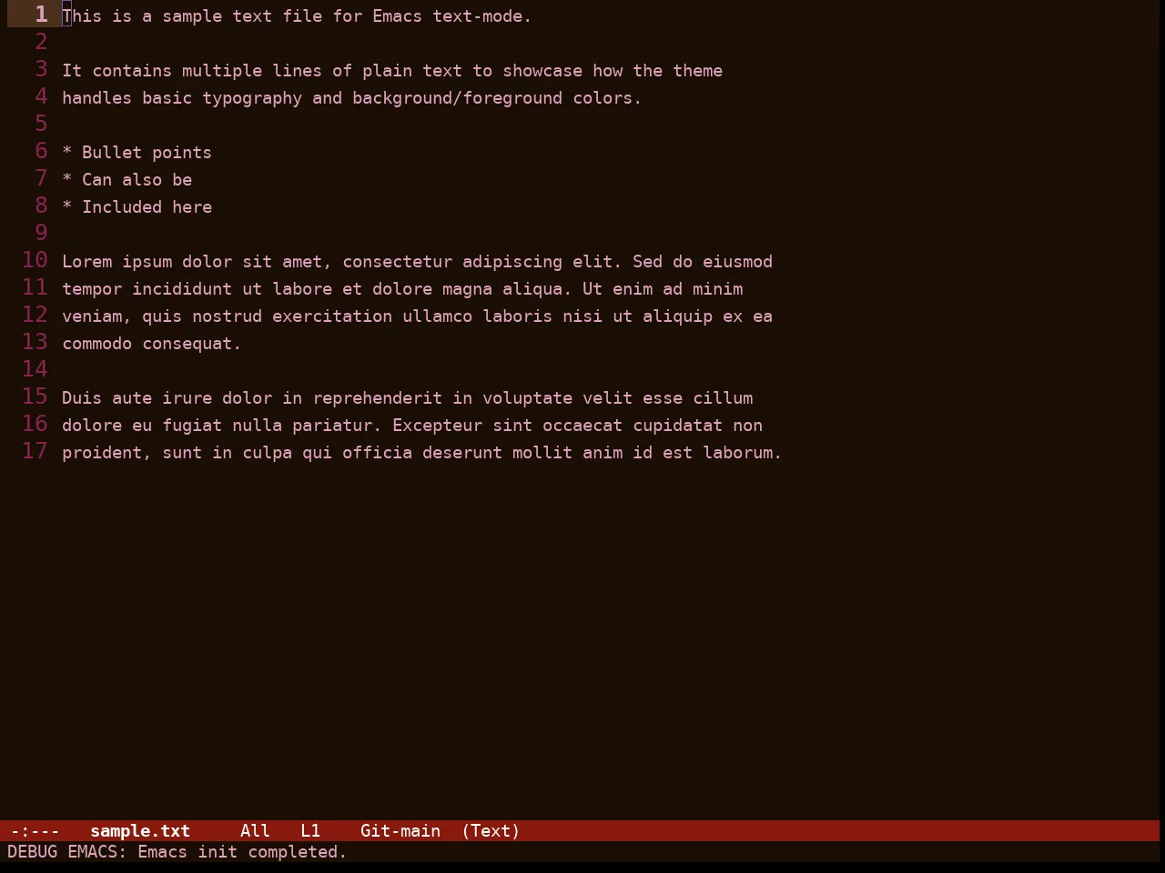 Guava Themes Prunus Theme in text-mode