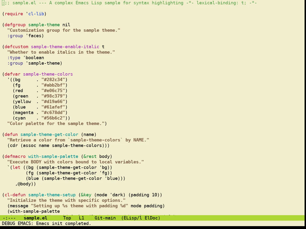 Guava Themes Psidium Theme in emacs-lisp-mode