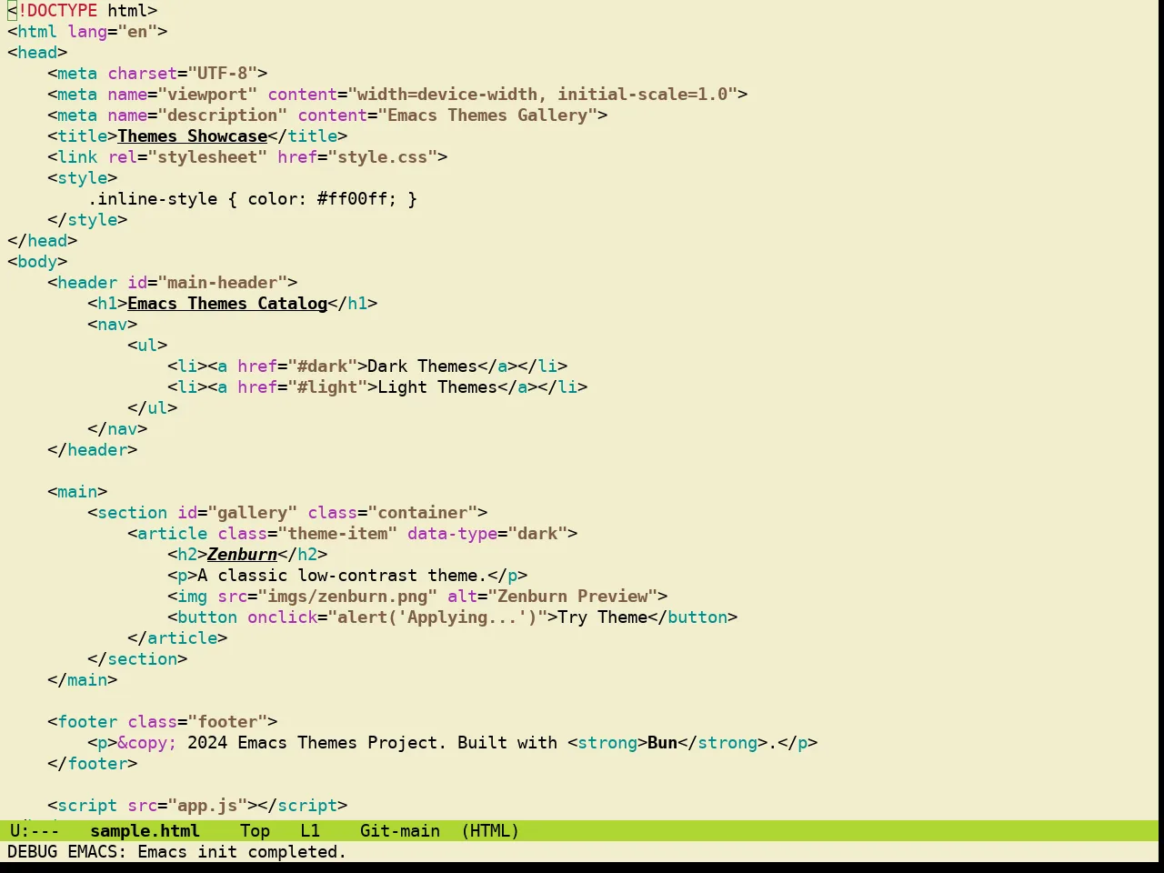 Guava Themes Psidium Theme in html-mode