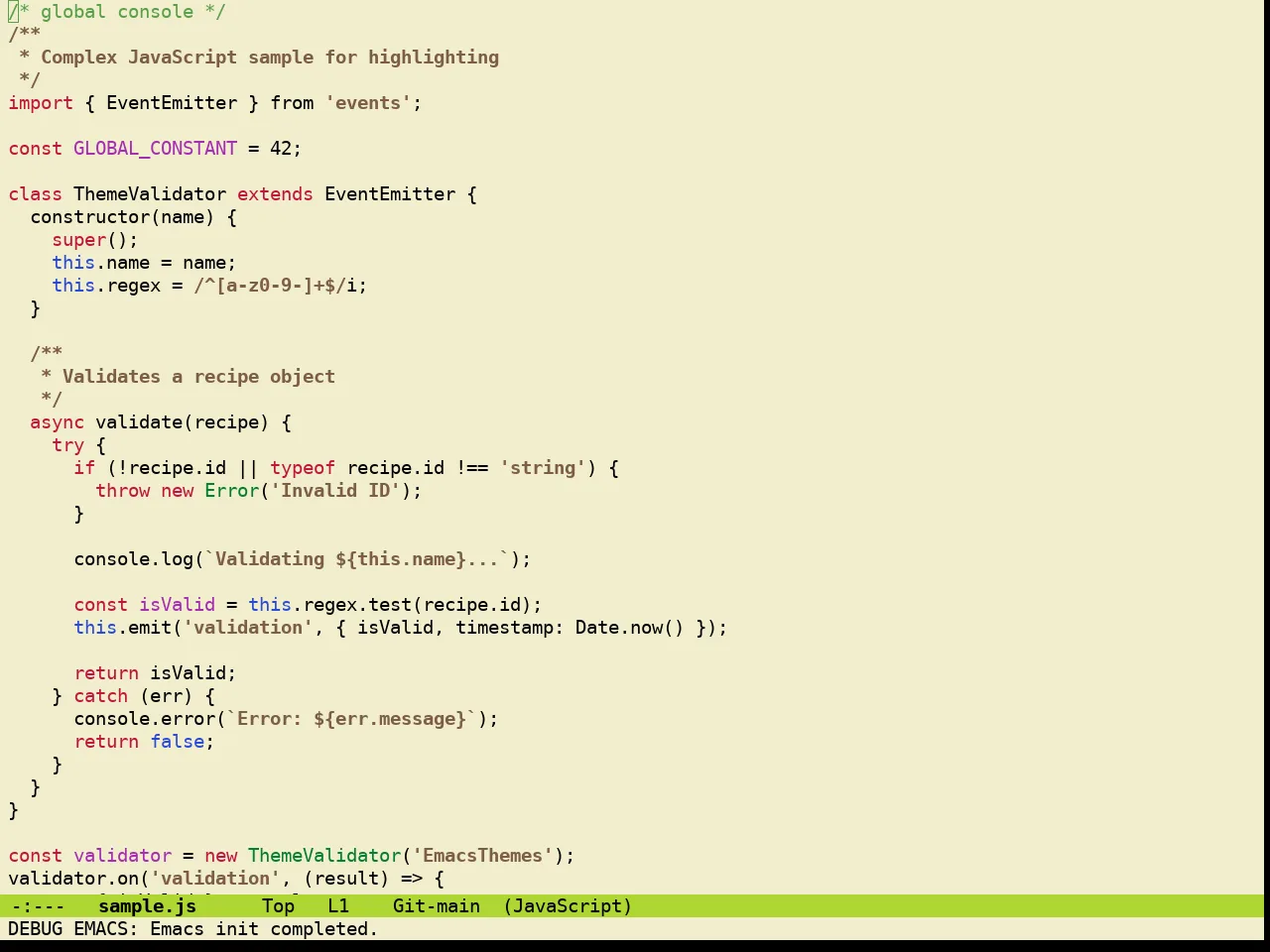 Guava Themes Psidium Theme in javascript-mode