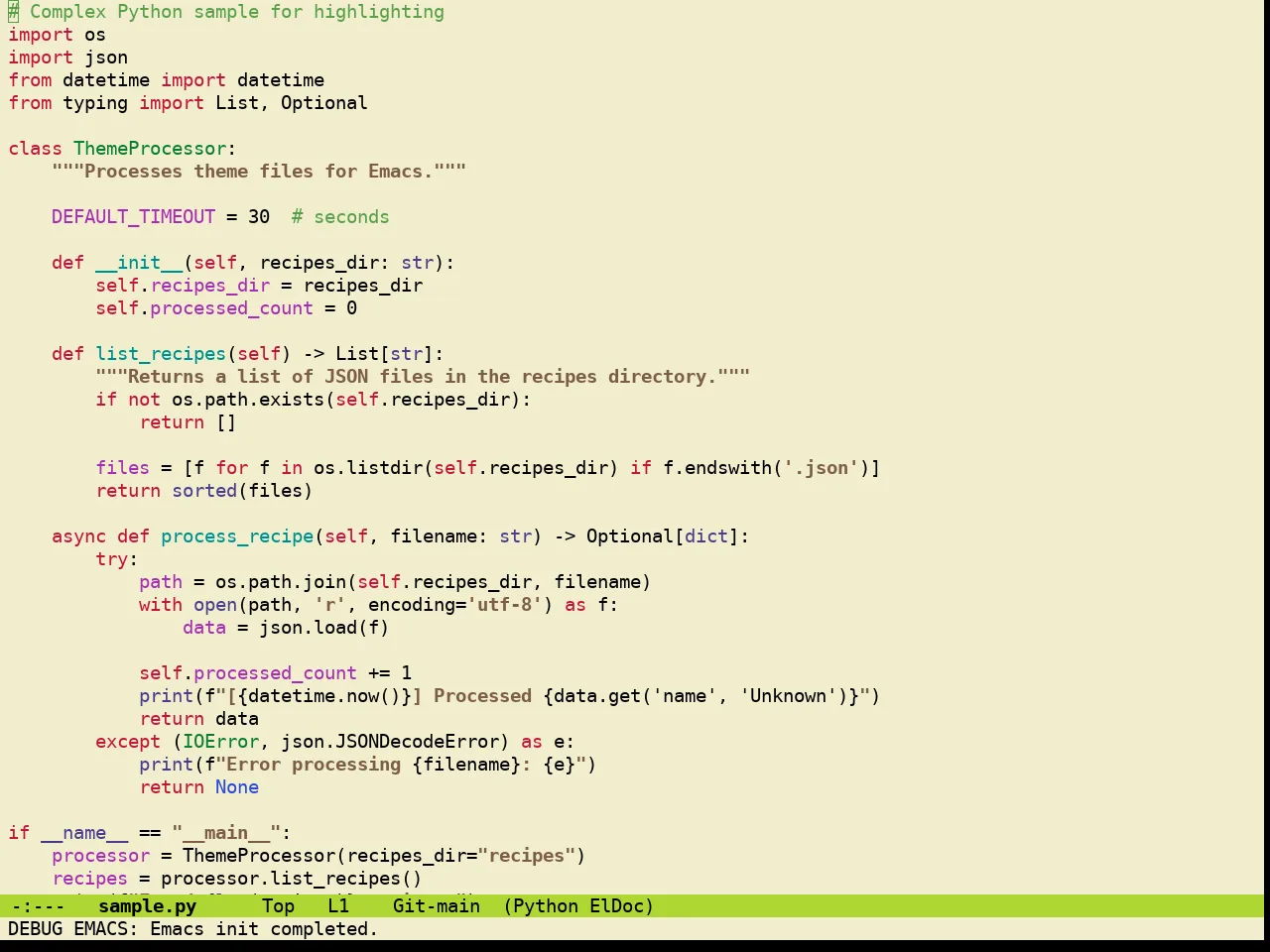 Guava Themes Psidium Theme in python-mode