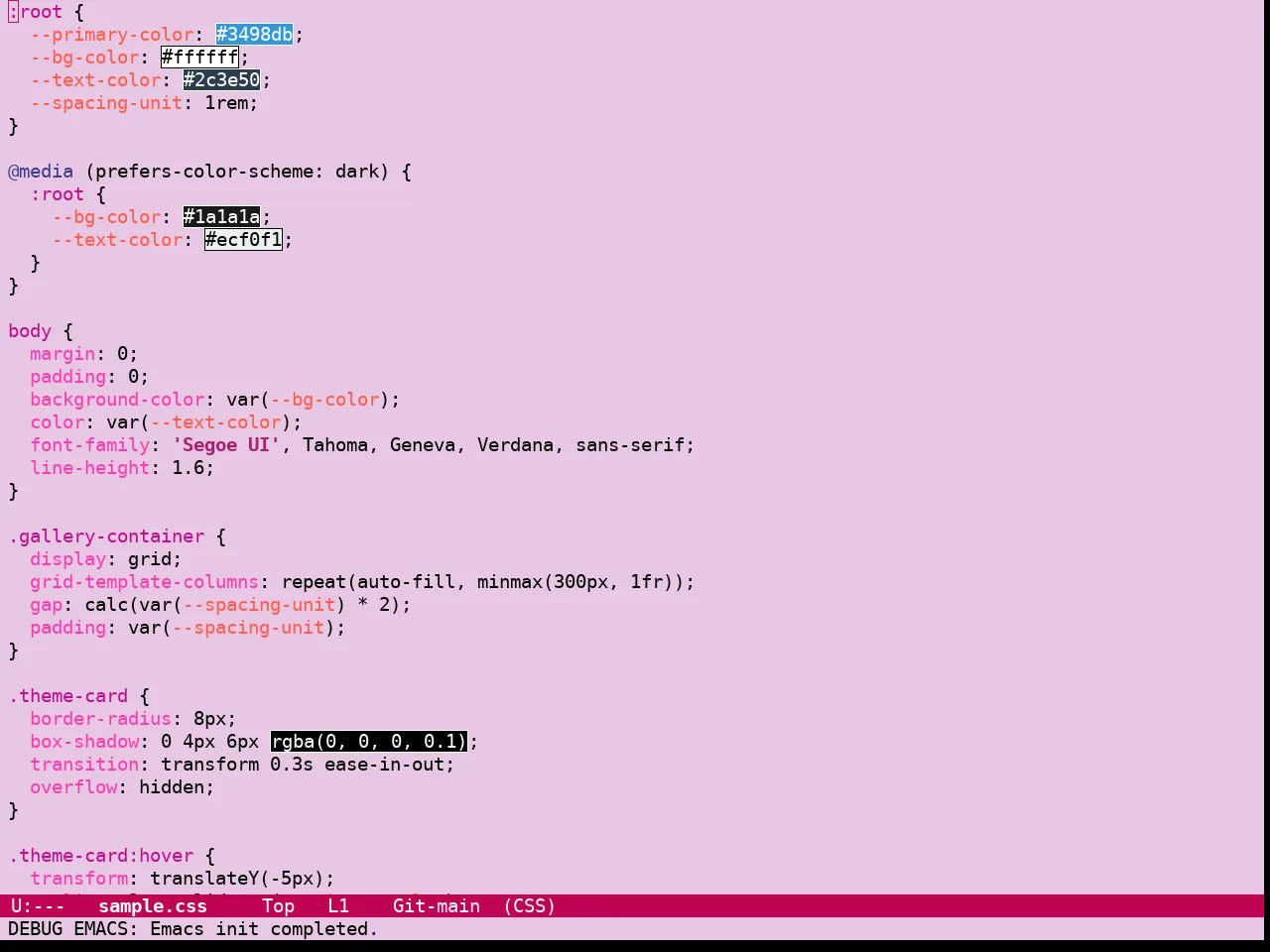 Guava Themes Rhododendron Theme in css-mode