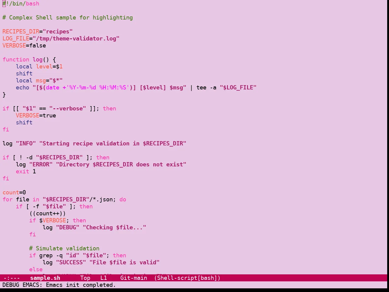 Guava Themes Rhododendron Theme in sh-mode