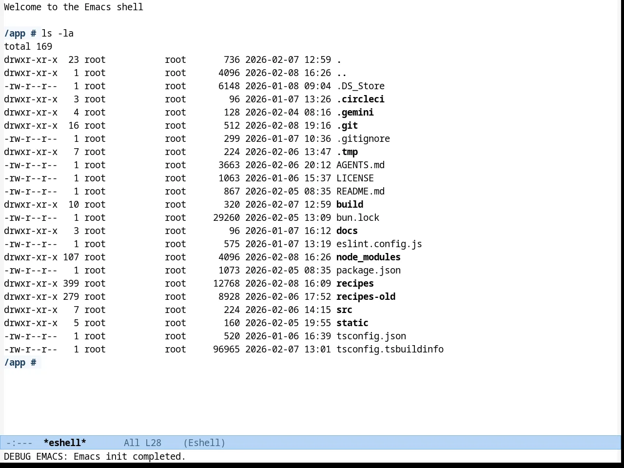 Habamax Theme in eshell