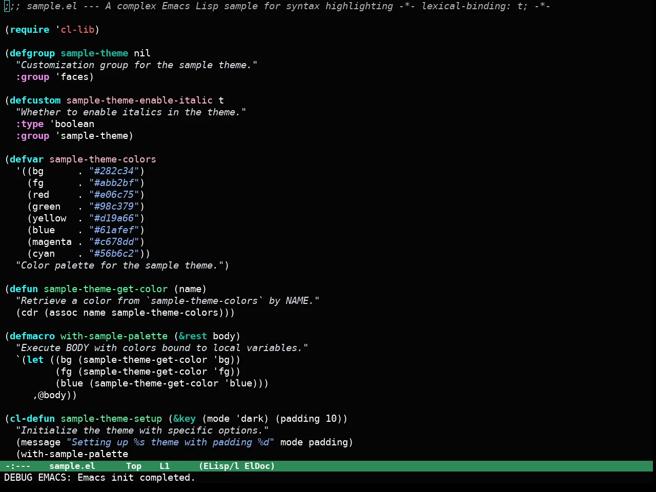 Haki Theme in emacs-lisp-mode