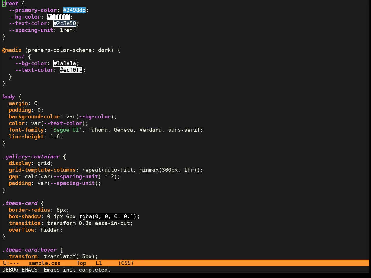 Halloweenie Theme in css-mode