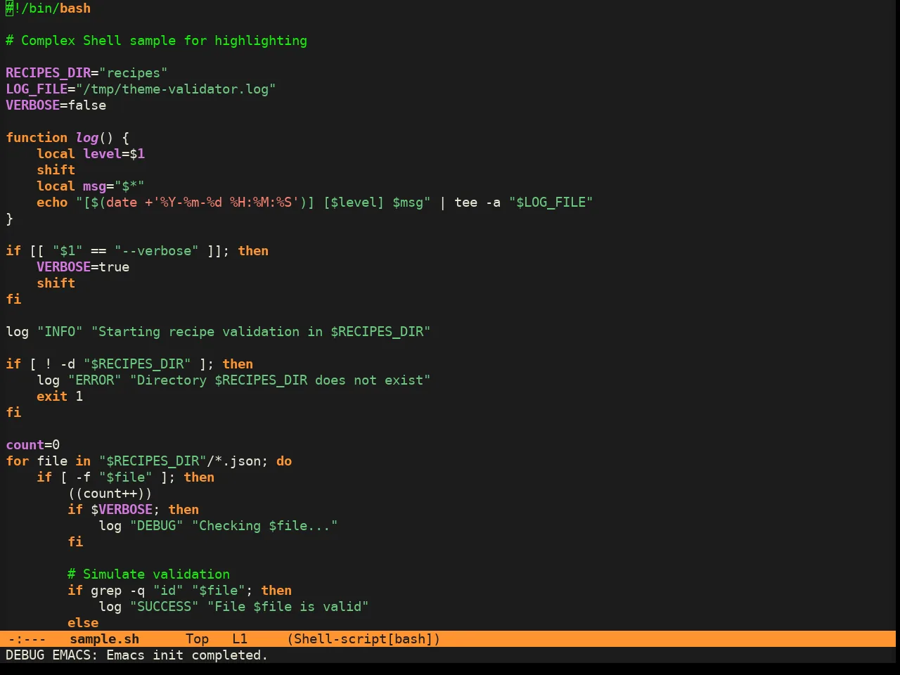 Halloweenie Theme in sh-mode