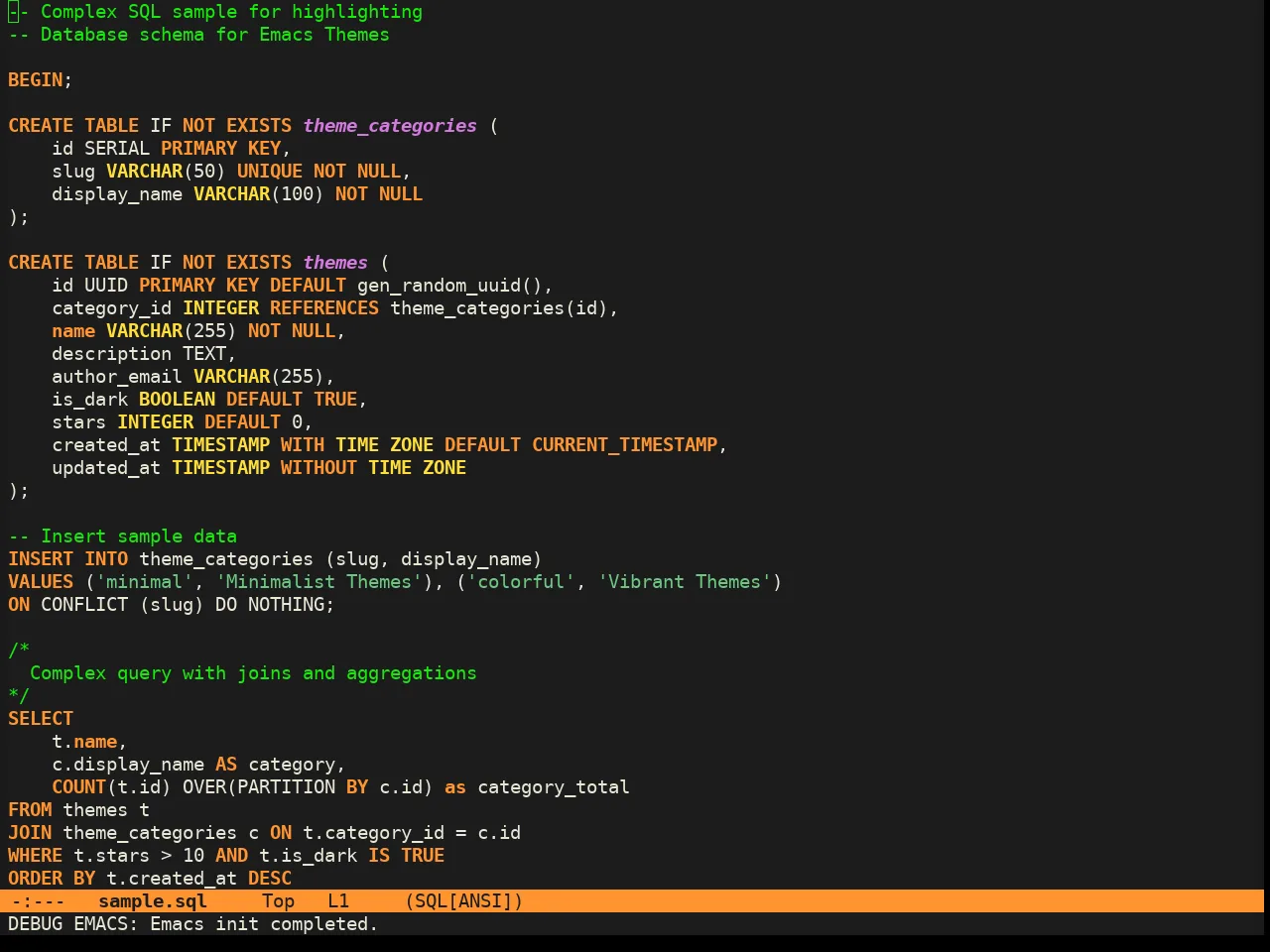 Halloweenie Theme in sql-mode