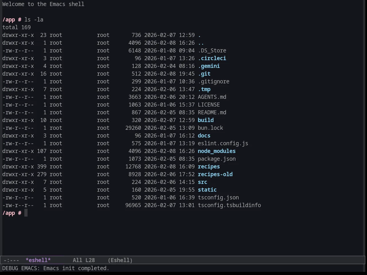 Hamburg Theme in eshell