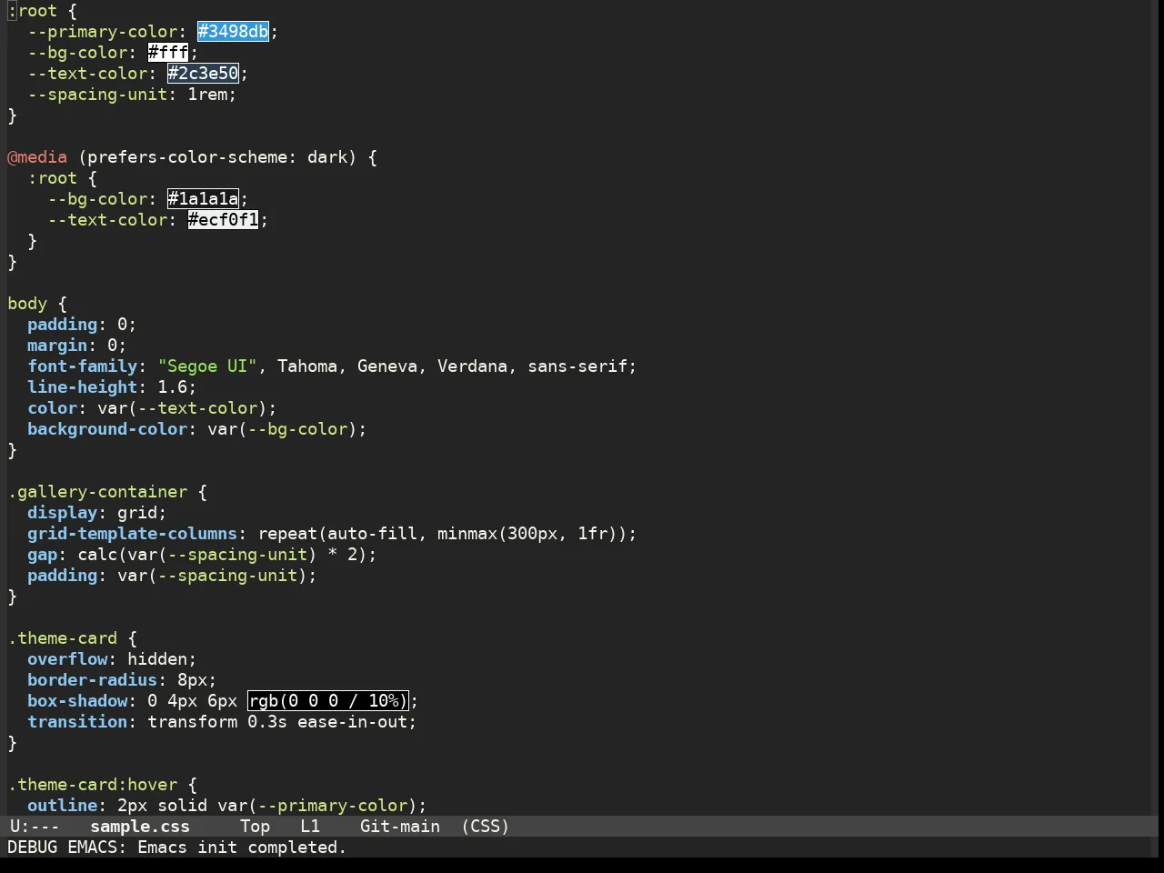Heaven and Hell in css-mode