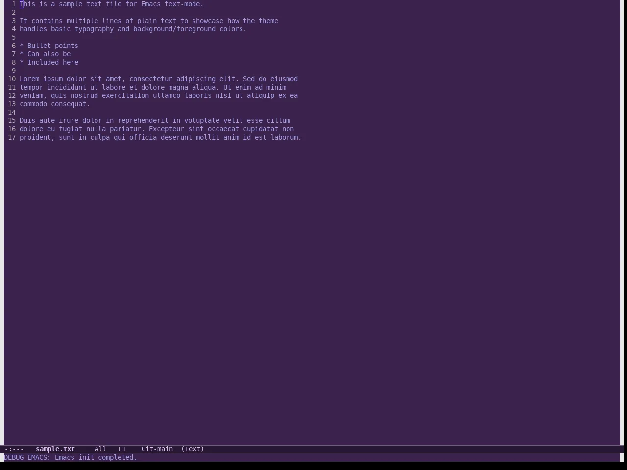Helix Theme in text-mode