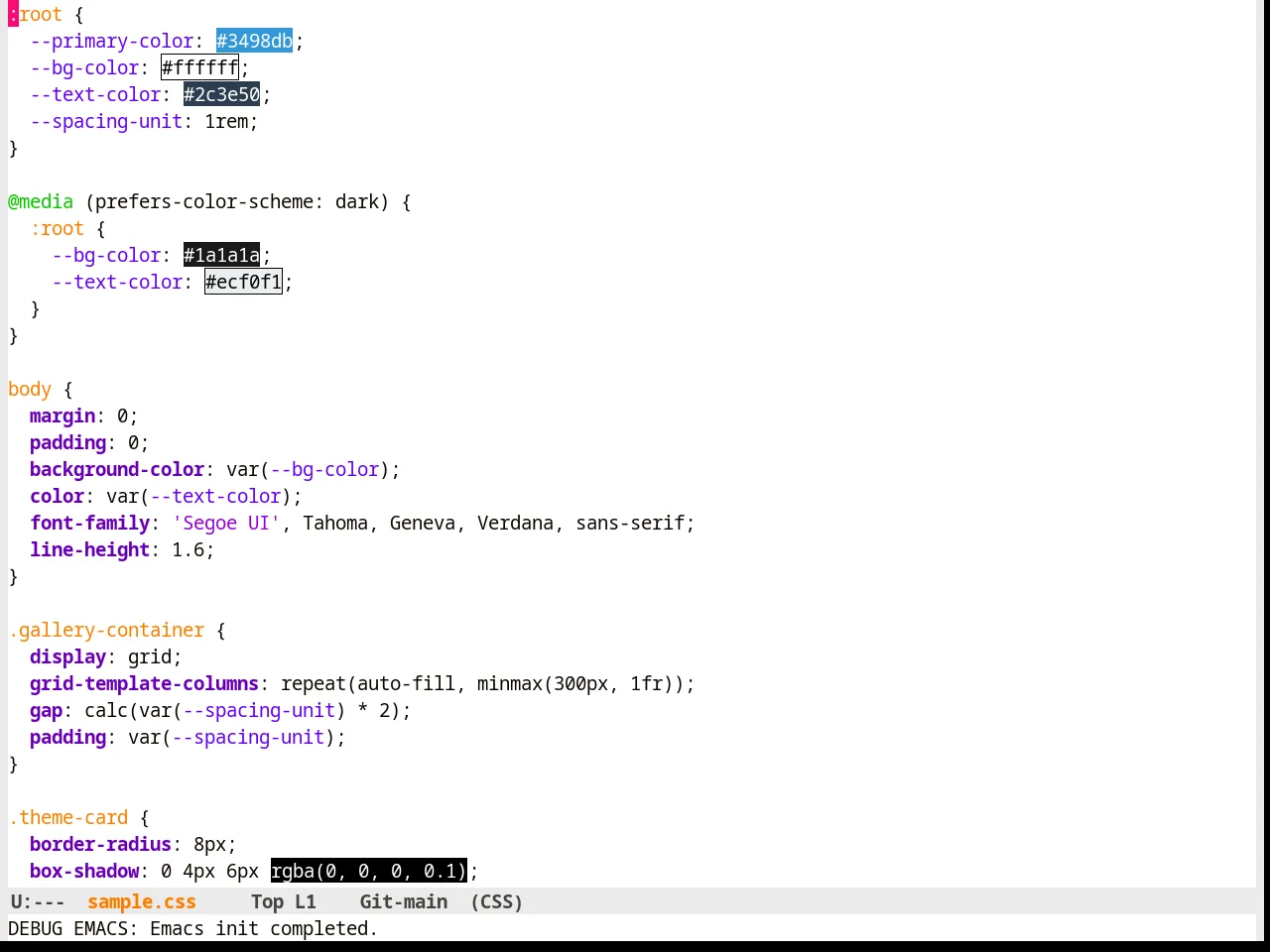 Hemera Theme in css-mode