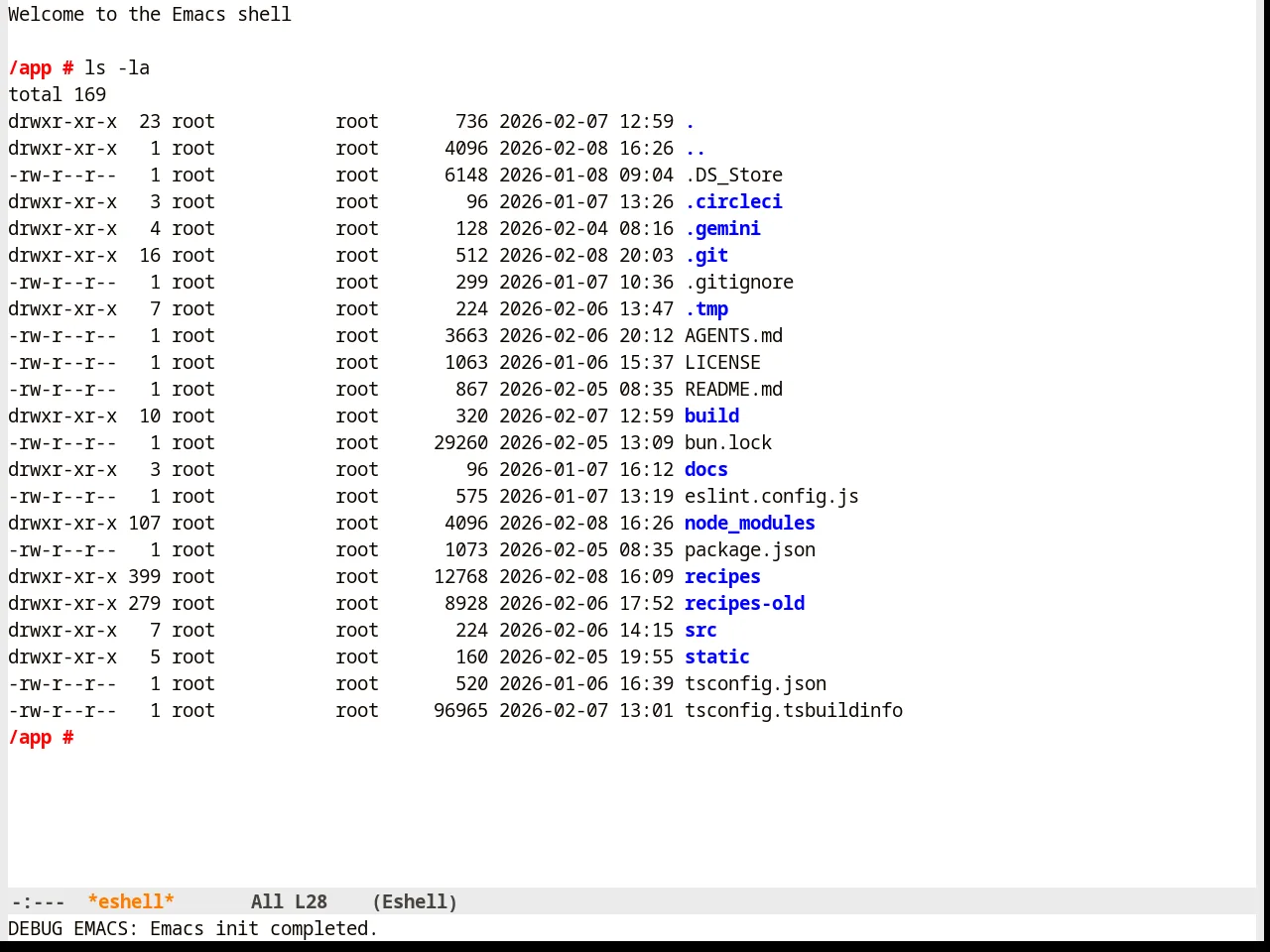 Hemera Theme in eshell