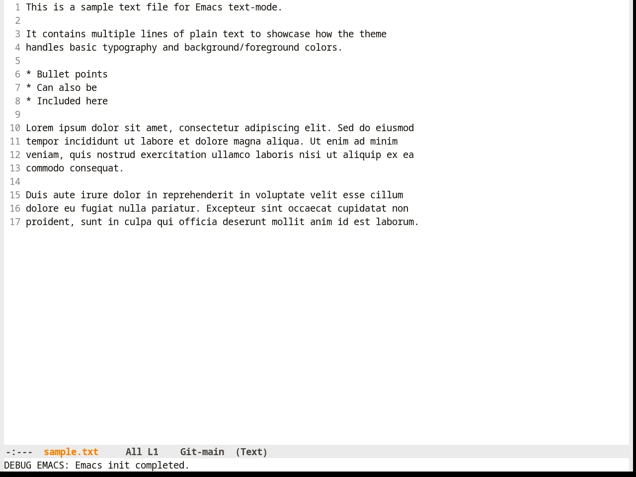 Hemera Theme in text-mode