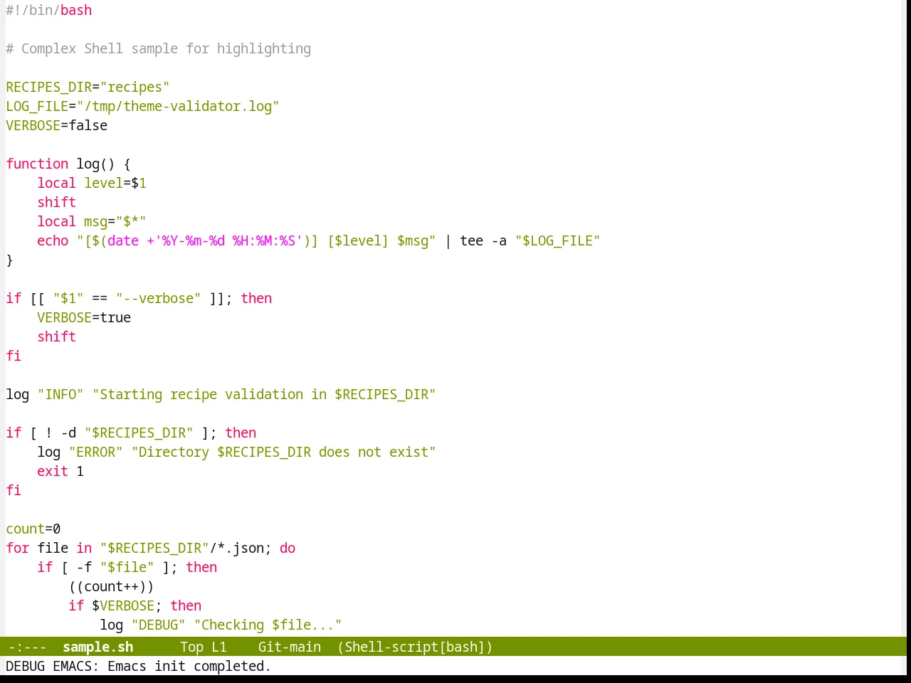 Hemisu Themes in sh-mode