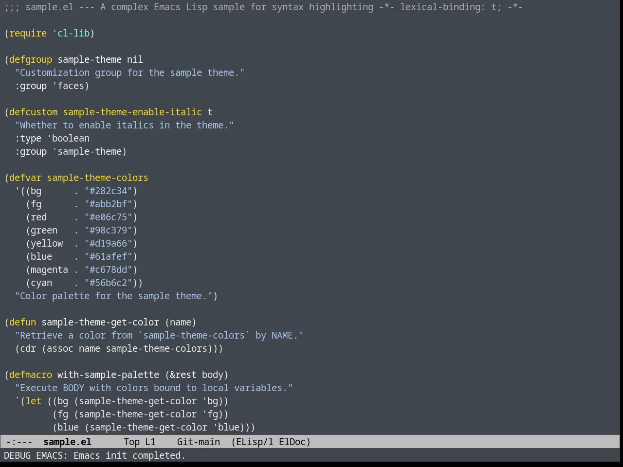 Heroku Theme in emacs-lisp-mode
