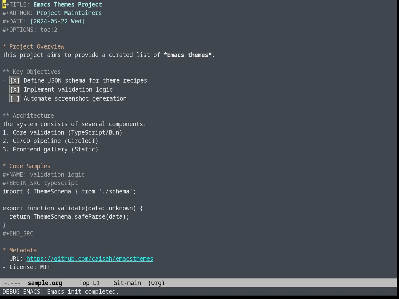 Heroku Theme in org-mode