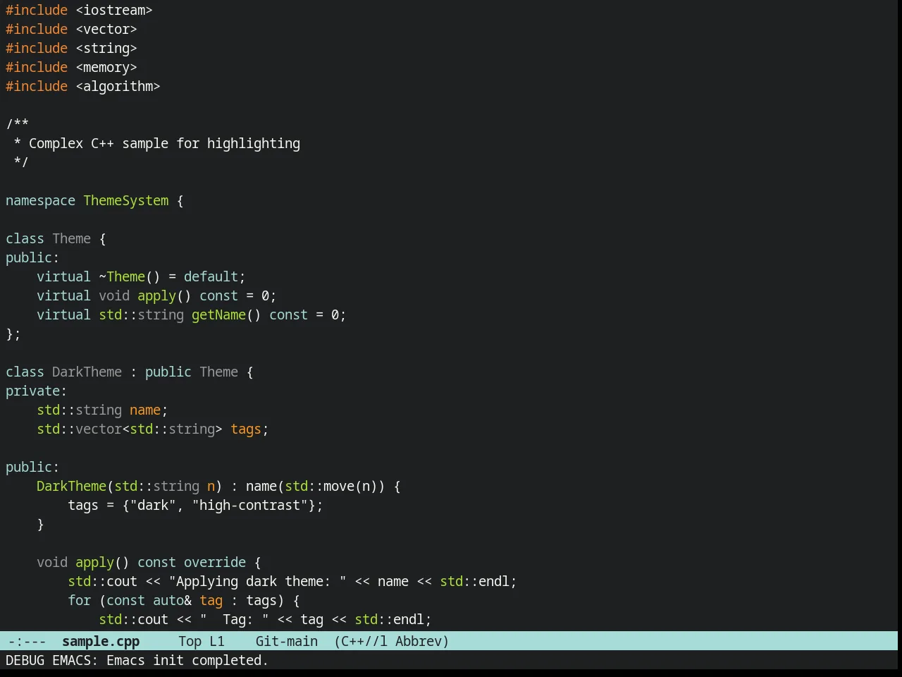 Hickey Theme in c++-mode