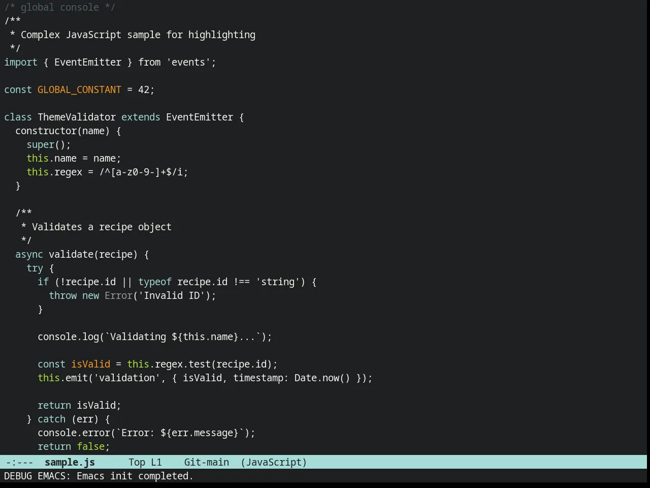 Hickey Theme in javascript-mode