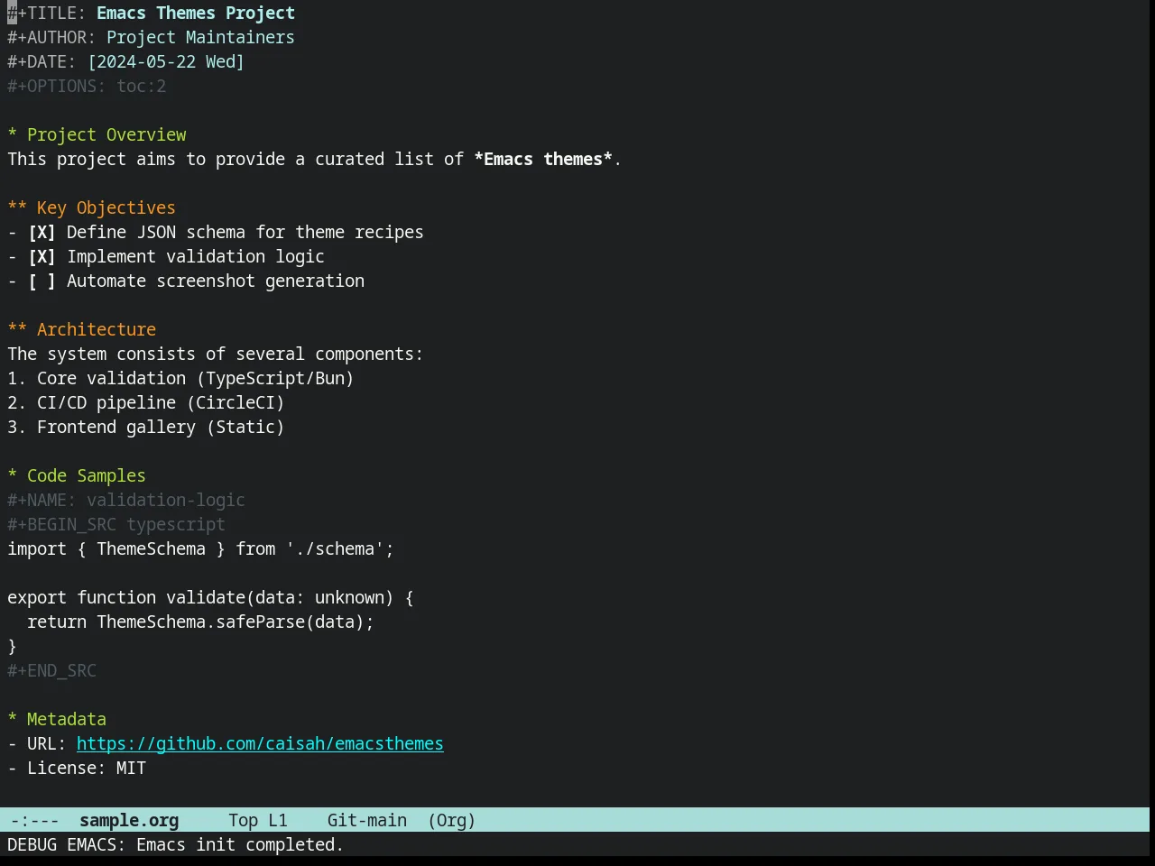 Hickey Theme in org-mode