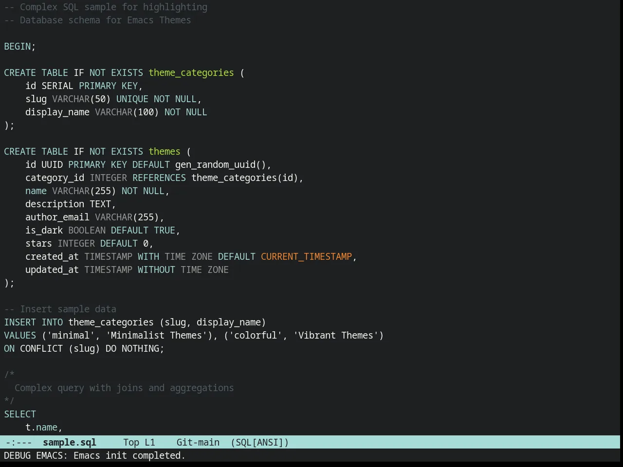 Hickey Theme in sql-mode