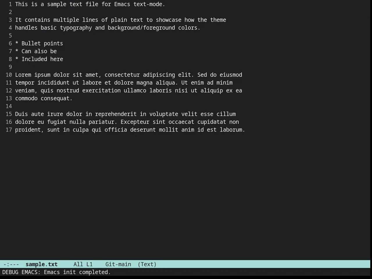 Hickey Theme in text-mode