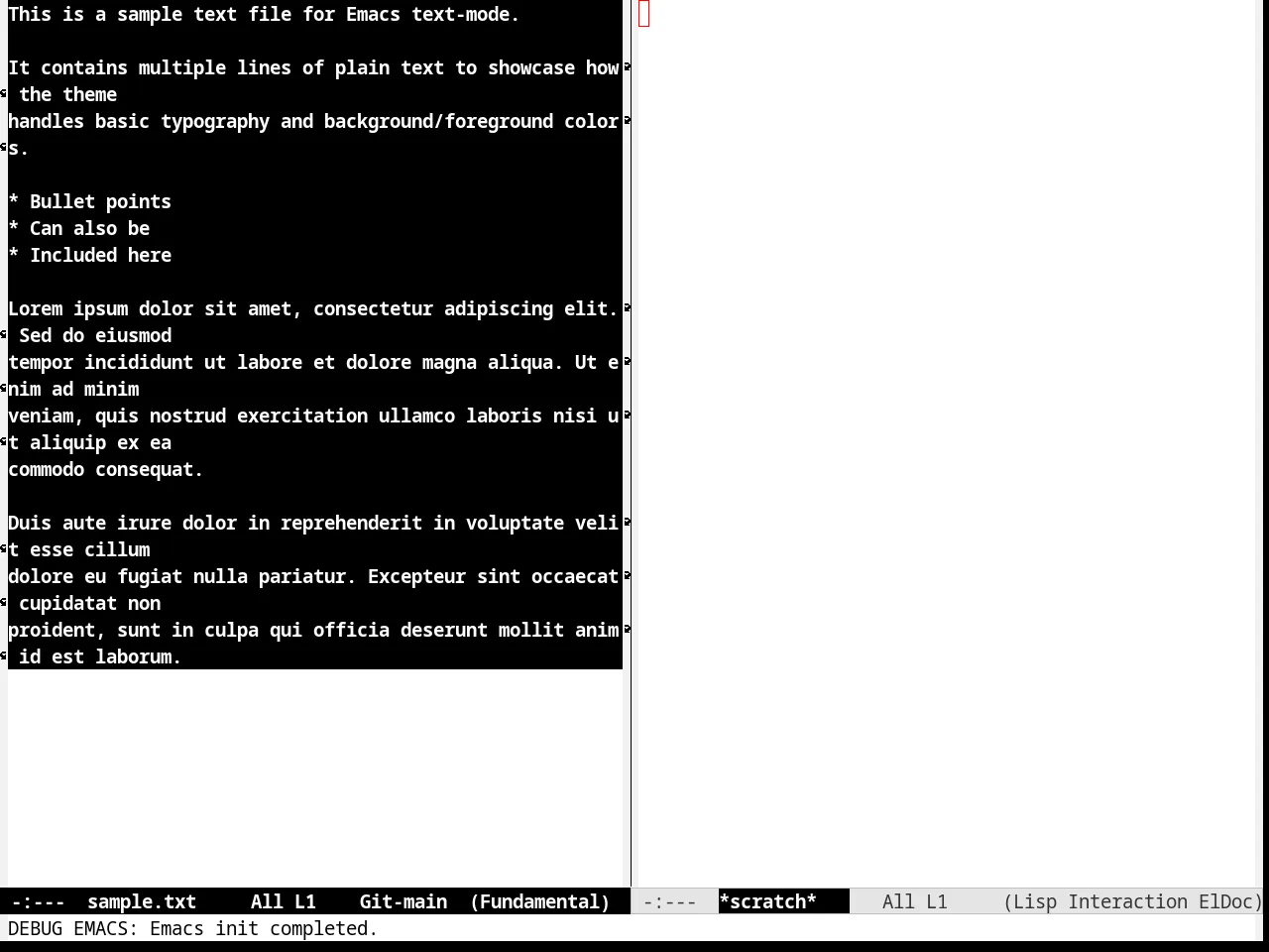 High Contrast Theme in fundamental-mode