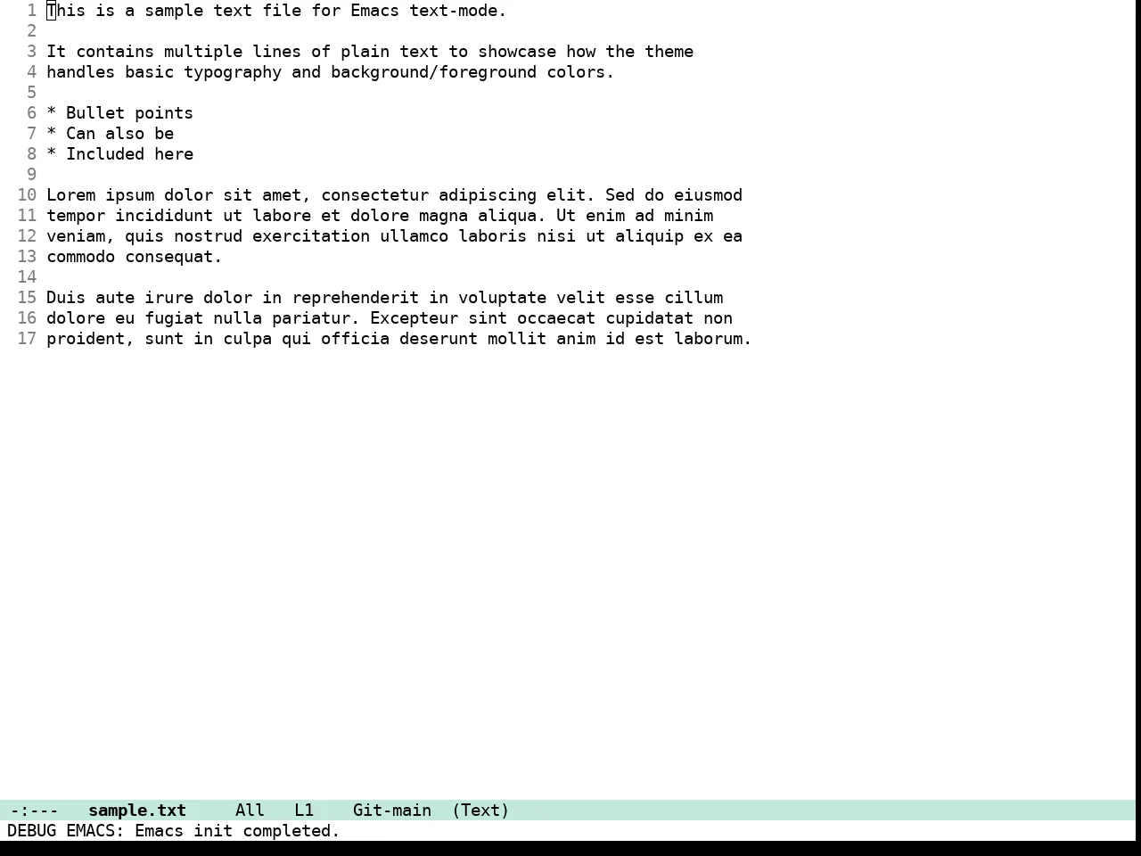 Hima Theme in text-mode